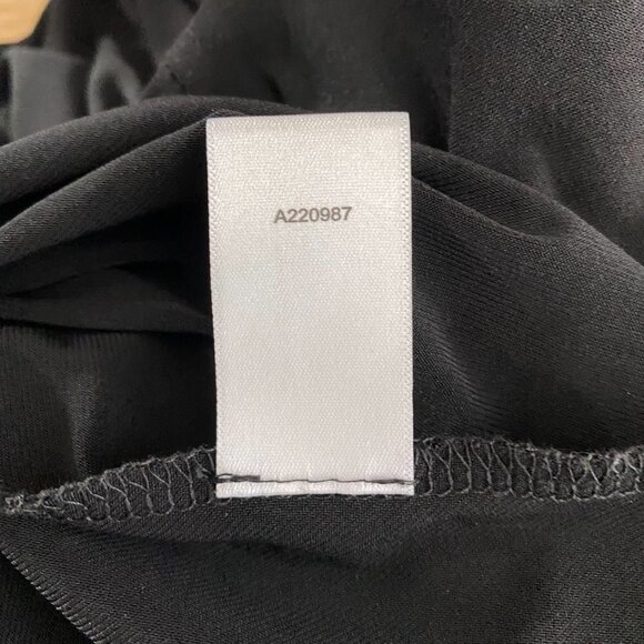 Susan Graver Top Women's 2X Ruffle Tiered Black Solid Stretch Polyester Spandex - Picture 7 of 7